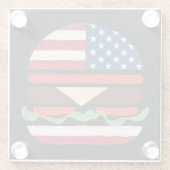 America Burger (Schwarzes Gemälde Nr. 4) Glasuntersetzer (Rückseite)