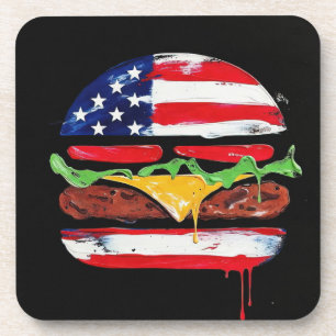 America Burger (Schwarzes Gemälde Nr. 6) Getränkeuntersetzer