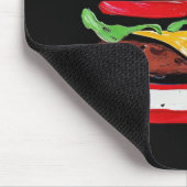 America Burger (Schwarzes Gemälde Nr. 6) Mousepad (Ecke)
