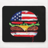 America Burger (Schwarzes Gemälde Nr. 6) Mousepad (Vorne)