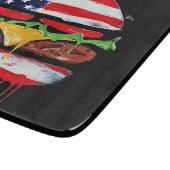 America Burger (Schwarzes Gemälde Nr. 6) Schneidebrett (Ecke)