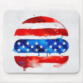 America Burger (Weiße Malerei Nr. 2) Mousepad (Vorne)