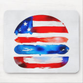 America Burger (Weißes Gemälde Nr. 3) Mousepad (Vorne)