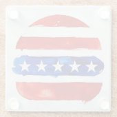 America Burger (Weißes Gemälde Nr. 4) Glasuntersetzer (Rückseite)