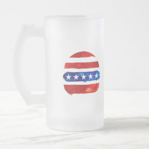 America Burger (Weißes Gemälde Nr. 4) Mattglas Bierglas