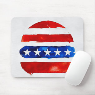 America Burger (Weißes Gemälde Nr. 4) Mousepad