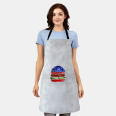 America Burger (Weißes Gemälde Nr. 5) Schürze (Getragen)