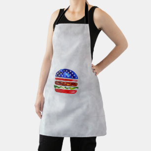 America Burger (Weißes Gemälde Nr. 5) Schürze