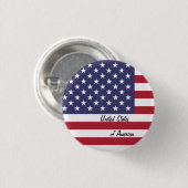 America Button, American Flag Patrioten / Sport Button (Vorne & Hinten)
