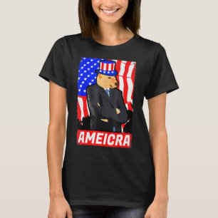 America Cheems Shiba Dodank 4. Juli US-Flagge T-Shirt
