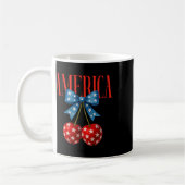 America Cherries Us Flag Coquette Bow Cherry 4. O Kaffeetasse (Links)