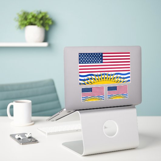 AMERICA COLUMBIA STICKER (Laptop auf Schreibtisch)