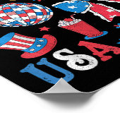 America Coquette Bow Usa Patriotic 4. Juli Kind Poster (Ecke)