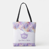 America Crown Ink Floral Tote Bag Tasche (Rückseite)