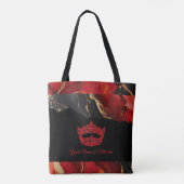 America Crown Ink Marble Tote Bag Tasche (Rückseite)