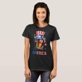 America Dog Dackel 4. Juli T-Shirt (Vorne ganz)