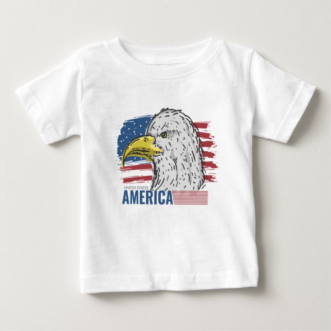 America Eagle diese US-Flagge Baby T-shirt (Vorderseite)