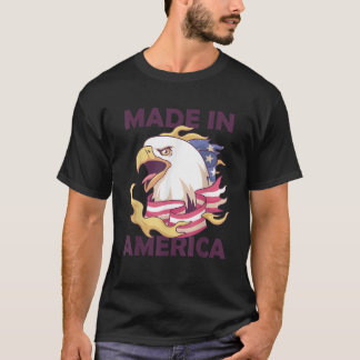America Eagle Made in America Patriotic USA Flag A T-Shirt