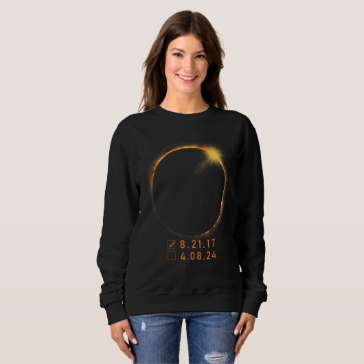 America Eclipse Checklist 4 08 24 Total Solar Ecli Sweatshirt (Vorne ganz)