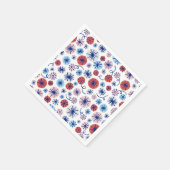 America Fireworks 4. Juli Serviette (Ecke)