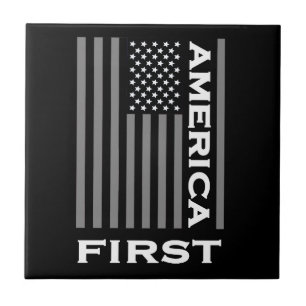 America First American Flag Liebe USA Trump Fliese