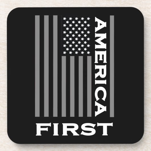 America First American Flag Liebe USA Trump Getränkeuntersetzer (Vorderseite)