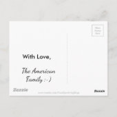 America First American Flag Typografy Patriotic Postkarte (Rückseite)