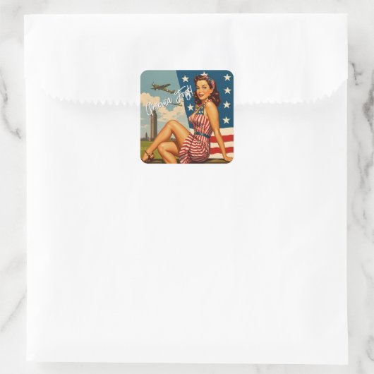 America First Button Up Stickers (Tasche)