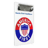 America First Committee Mini Clipboard Klemmbrett (Schrägansicht)