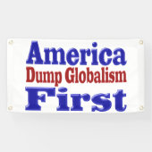 America First Dump Globalisierungsroter blauer Tex Banner (Horizontal)