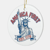AMERICA FIRST - Est. 1776 Keramik Ornament (Links)