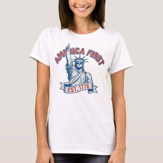 AMERICA FIRST - Est. 1776 T-Shirt (Vorderseite)