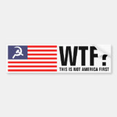 America First Hammer & Sickle Flag politisch Autoaufkleber (Vorne)
