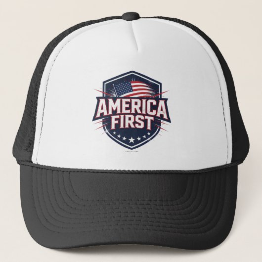 America First - Hut Truckerkappe (Vorderseite)