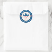America First Logo-Aufkleber Runder Aufkleber (Tasche)