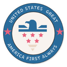 America First Logo-Aufkleber