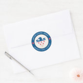 America First Logo-Aufkleber Runder Aufkleber (Umschlag)