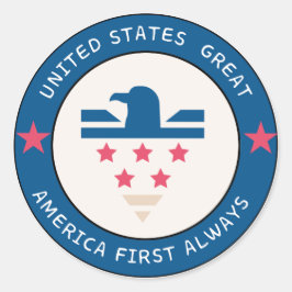 America First logo sticker