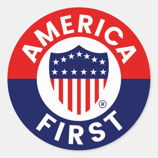 America First Logo Sticker (Vorderseite)