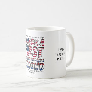 America First Netherlands Second Typografy Kaffeetasse