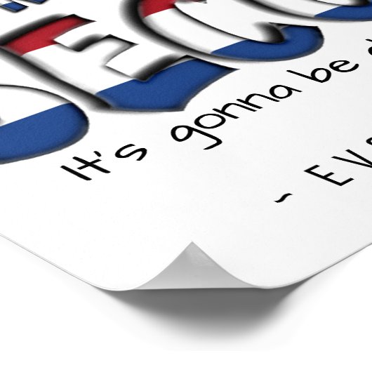 America First Netherlands Second Typografy Poster (Ecke)