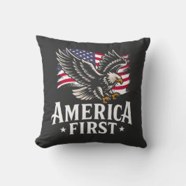 America First Patriotic Bald Adler 4. Juli Kissen