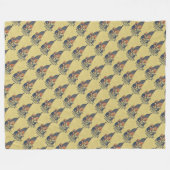 America First Patriotic USA Flag Vintag Fleecedecke (Vorderseite (Horizontal))