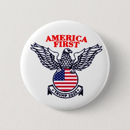 America First Trump 2020 Button (Vorderseite)