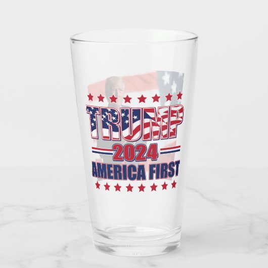 America First Trump 2024 Glas (Rückseite)