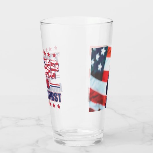 America First Trump 2024 Glas (Rechts)