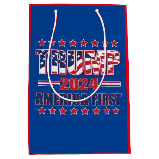 America First Trump 2024 Mittlere Geschenktüte