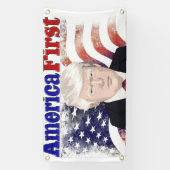 America First Trump US Flagge Banner (Vertikal)