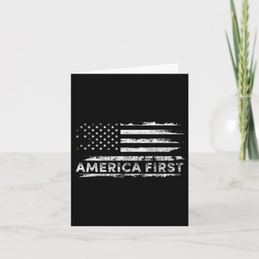 America First USA Flag Karte (Vorderseite)