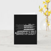America First USA Flag Karte (Gelbe Blume)